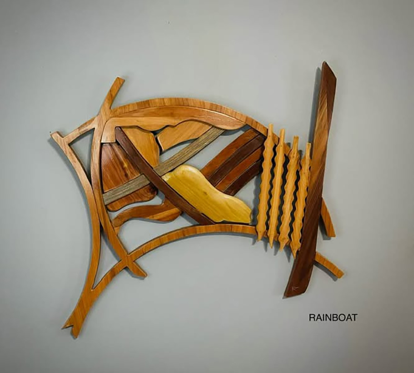 Rainboat WallHanging Mixed Wood